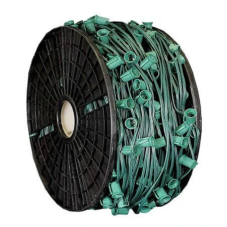 C7 Cord, 12" Spacing, Green Wire, SPT-1, 1000'