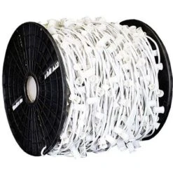 C7 Cord, 9" Spacing, White Wire, SPT-1, 1000'
