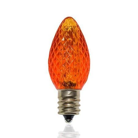 C7 SMD LED Retrofit Bulb - Amber/Orange - Minleon - Bag Of 25