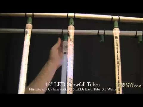 12" LED Falling Snow Tube - Sun Warm White - Image 2