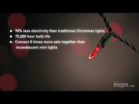 70 Light M5 Red/White/Blue LED Christmas Lights - Image 2