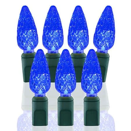 70 Light Blue C6 LED Christmas Lights