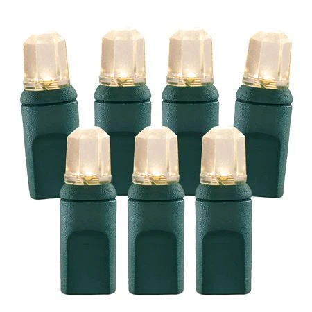 70 Light Warm White Pentagon Gem LED Christmas Lights