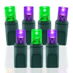 70 Light Purple & Lime Green 5 Mm Wide Angle Conical LED Lights