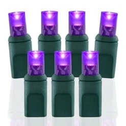 100 Light Purple 5 Mm Wide Angle Conical LED Christmas Lights